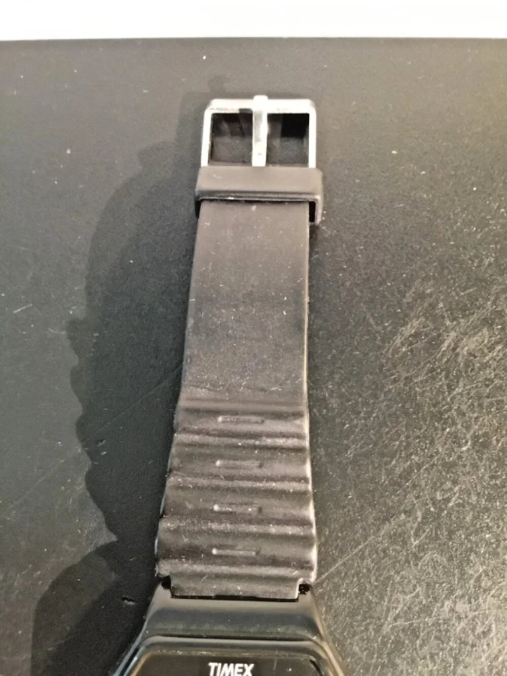 Timex T80 Digital Watch – Black Resin Band – INDIGLO – WR 30M – Tested & Working